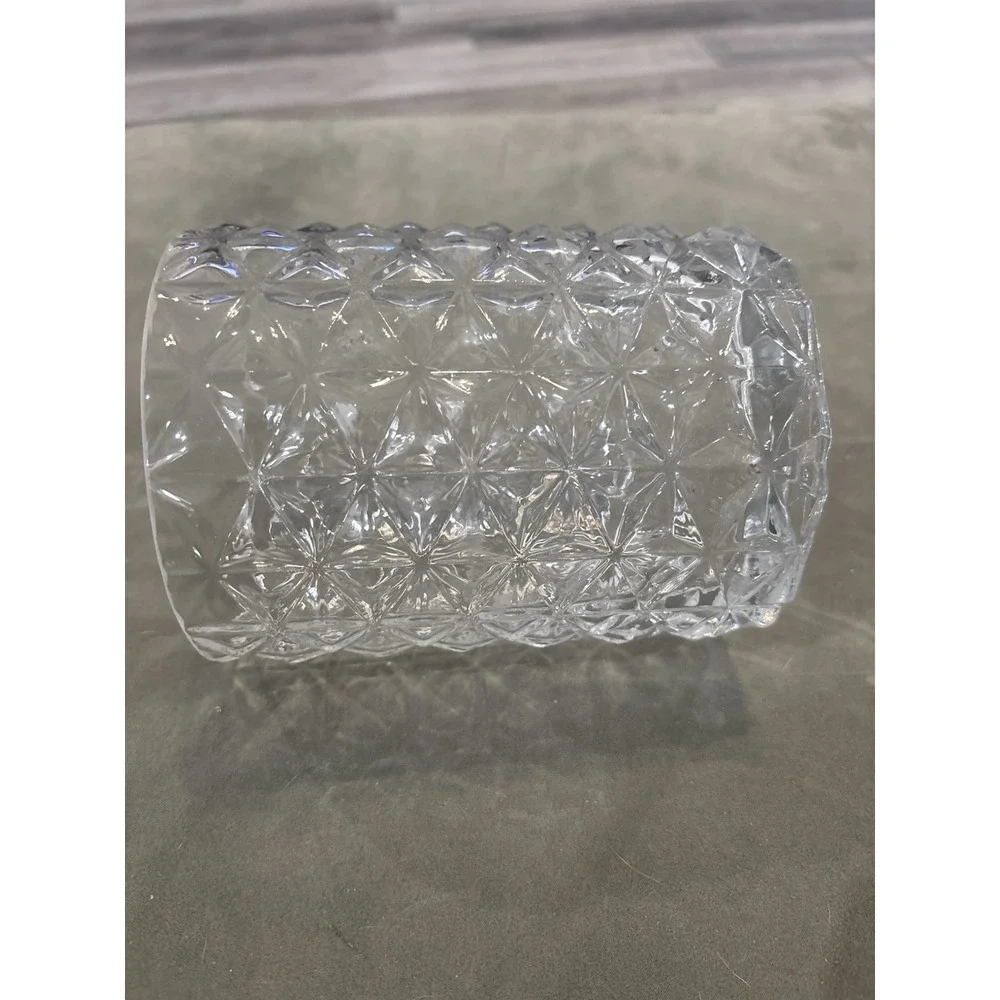 Stunningly unique Prism Clear Glass Vase 4.5
